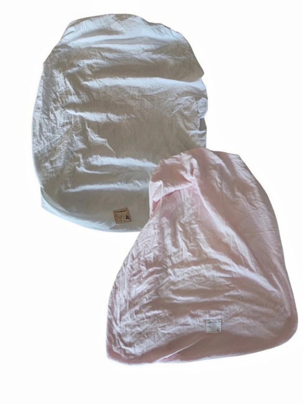 Burts Bees White & Pink Changing Pad Covers Like New
